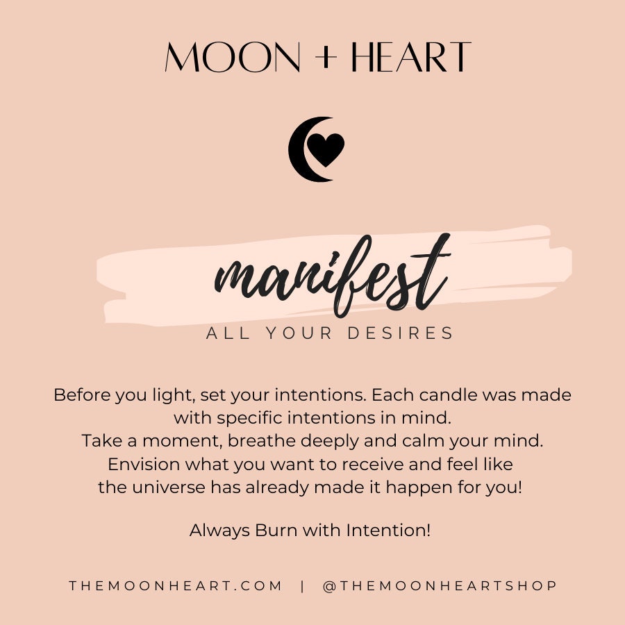 Intention Candle for LOVE | Crystal Infused Candle | Manifestation Candle | Homemade candles