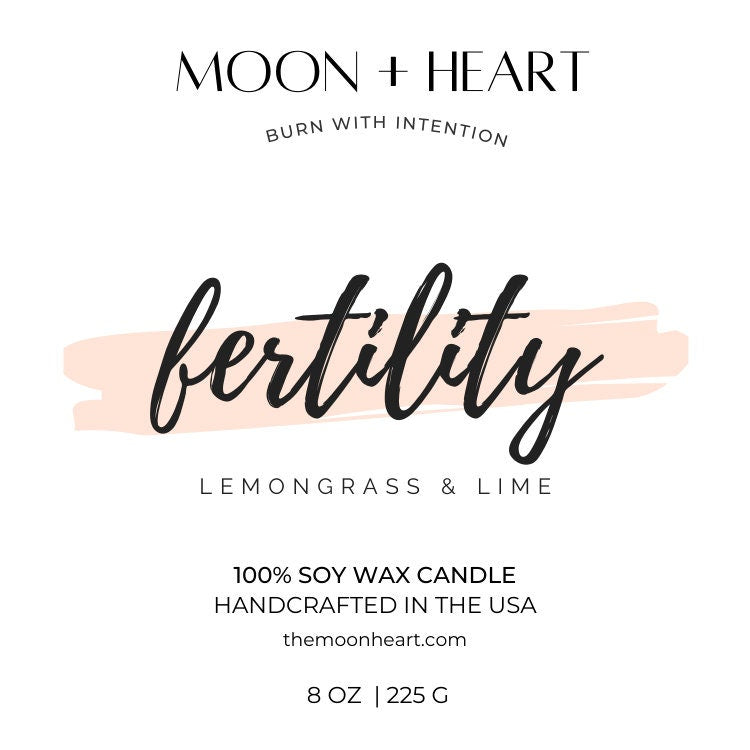 FERTILITY candle | Intention Candle | Chakra Candles | Homemade candles | Manifestation Candle