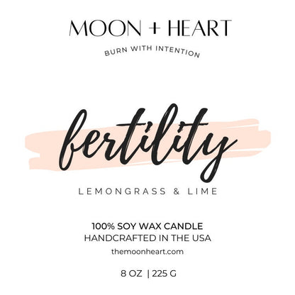 FERTILITY candle | Intention Candle | Chakra Candles | Homemade candles | Manifestation Candle