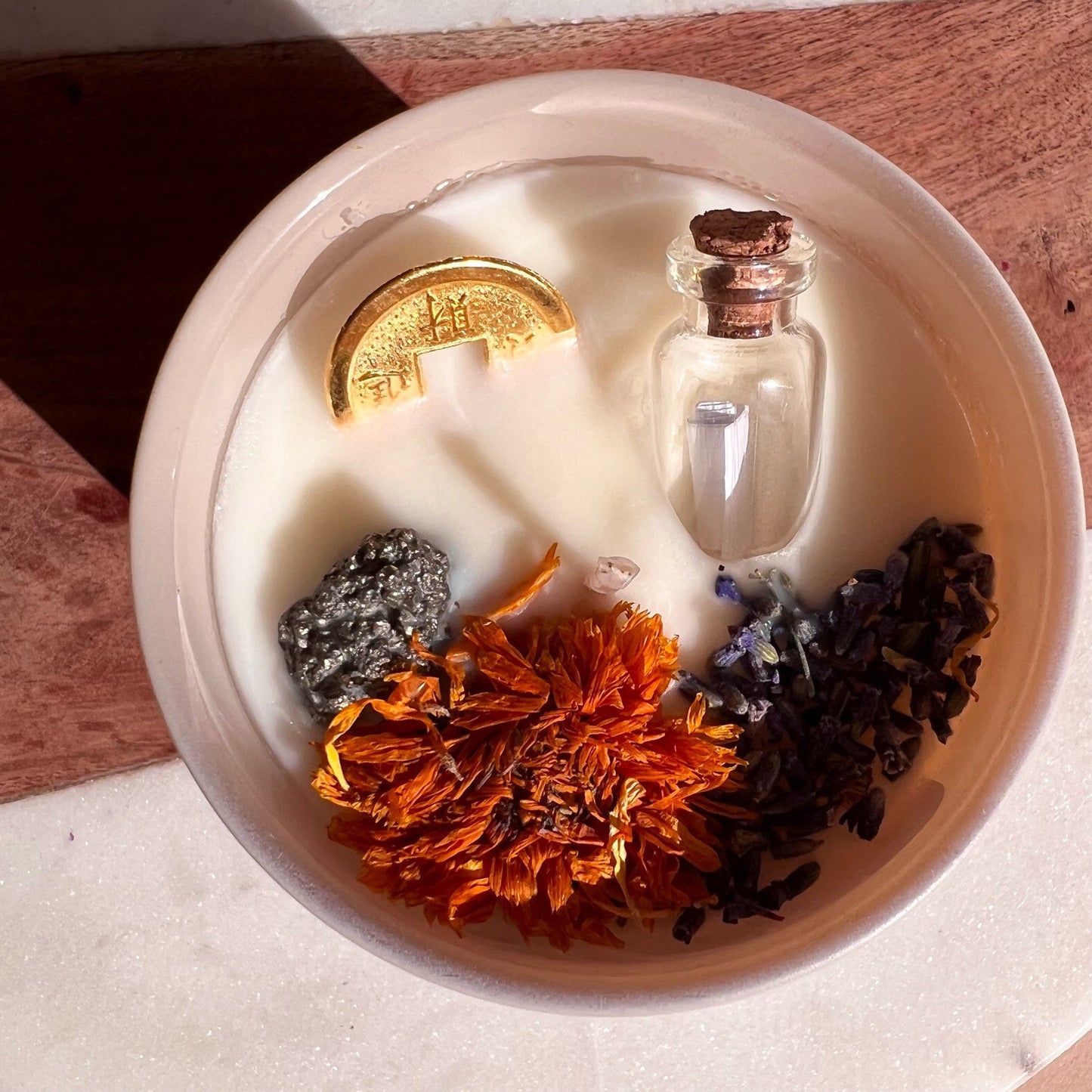 Message in a Bottle New Year Candle | Crystal Infused Candle | Manifestation Candle | homemade candles