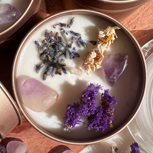 PEACE Intention Candle | Crystal Infused Candle | Manifestation Candle | Homemade candles