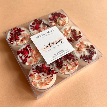 SEX & PASSION  Intention Soy Wax Candle | Rose quartz, Carnelian | Scent: Sweet pomegranate & Cucumber Mint