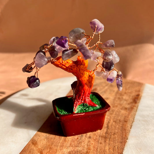 Amethyst Bonsai Tree of life | Tree of Life Gift | Gemstone Tree