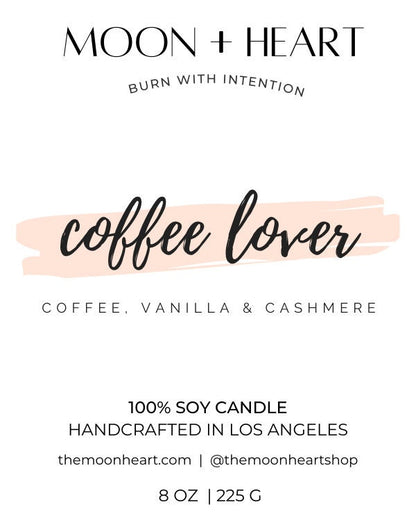 COFFEE LOVER Intention Candle | Carnelian | Scent: Sweet Coffee, Vanilla & Cashmere