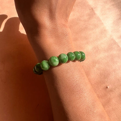 Genuine Jade Bead Bracelet | Gradient Jade Luck Blessing Bracelet | crystal healing | perfect gift | natural gemstone