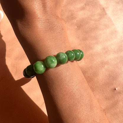 Genuine Jade Bead Bracelet | Gradient Jade Luck Blessing Bracelet | crystal healing | perfect gift | natural gemstone