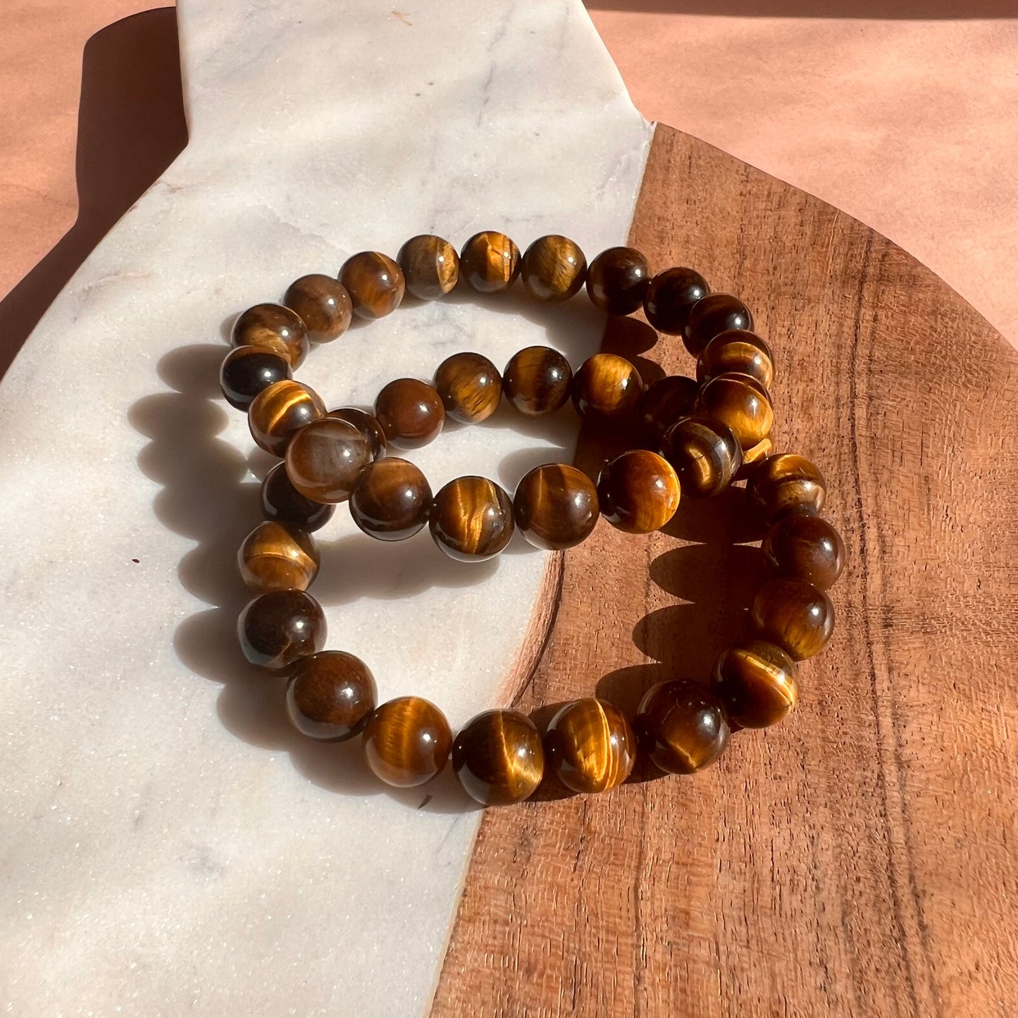 Genuine Tiger’s Eye Bead Bracelet | luck, protection & wealth bracelet  | crystal healing | perfect gift | natural gemstone