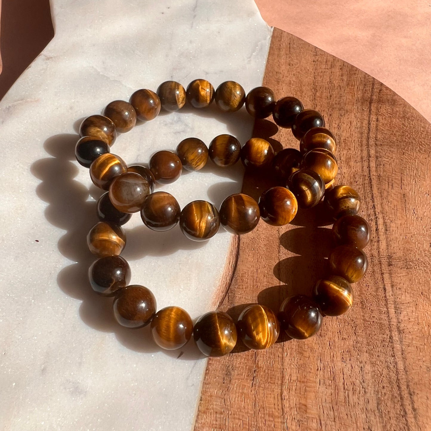 Genuine Tiger’s Eye Bead Bracelet | luck, protection & wealth bracelet  | crystal healing | perfect gift | natural gemstone