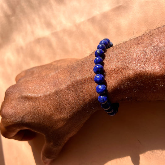 Genuine  Blue Lapis Bead Bracelet | Gradient Jade Luck Blessing Bracelet | crystal healing | perfect gift | natural gemstone