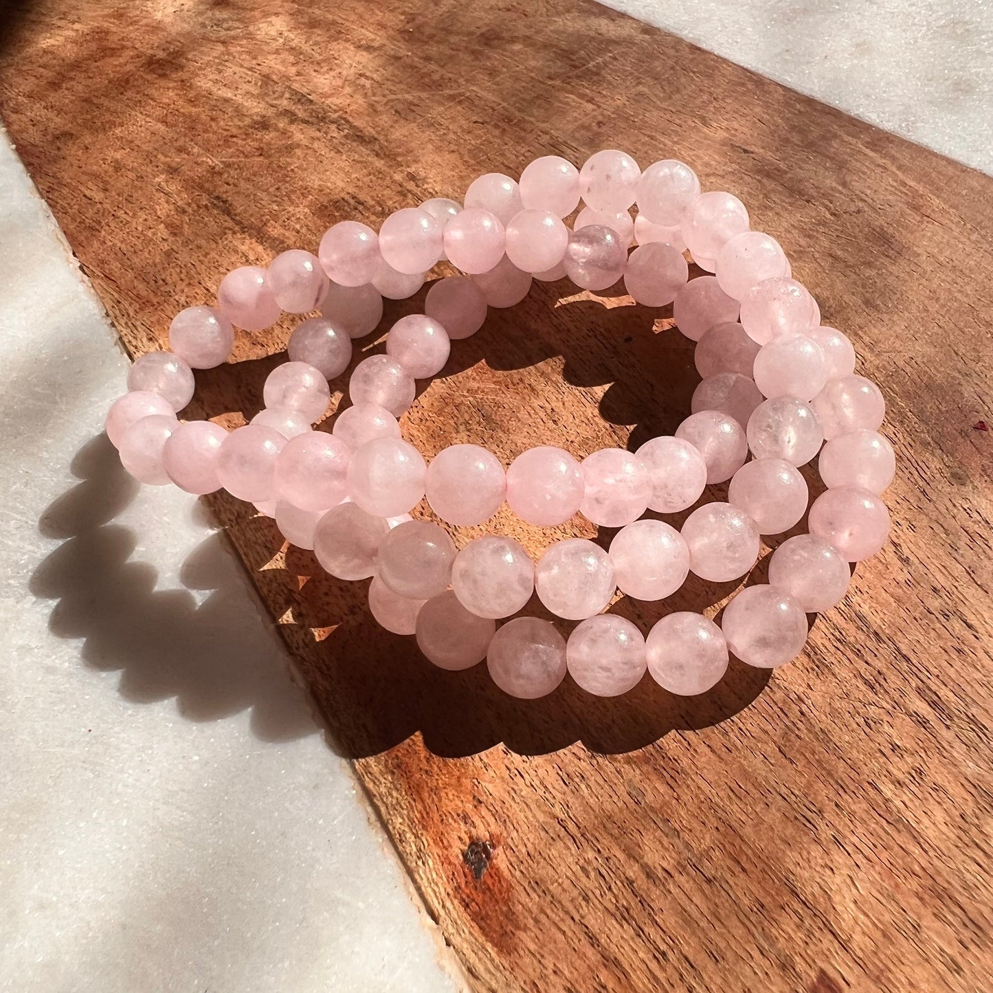 Rose Quartz Bracelet | Pink Beaded bracelet | Strength Bracelet | Beaded Bracelet