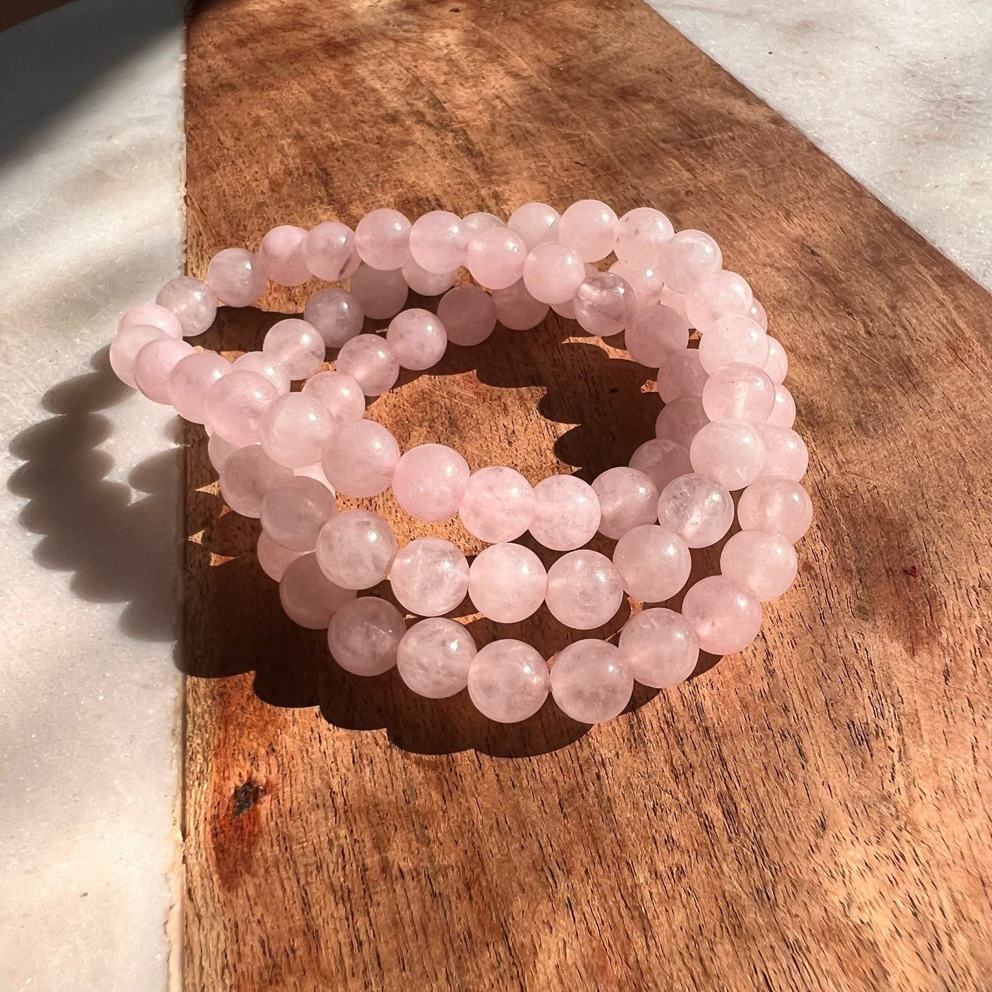 Rose Quartz Bracelet | Pink Beaded bracelet | Strength Bracelet | Beaded Bracelet