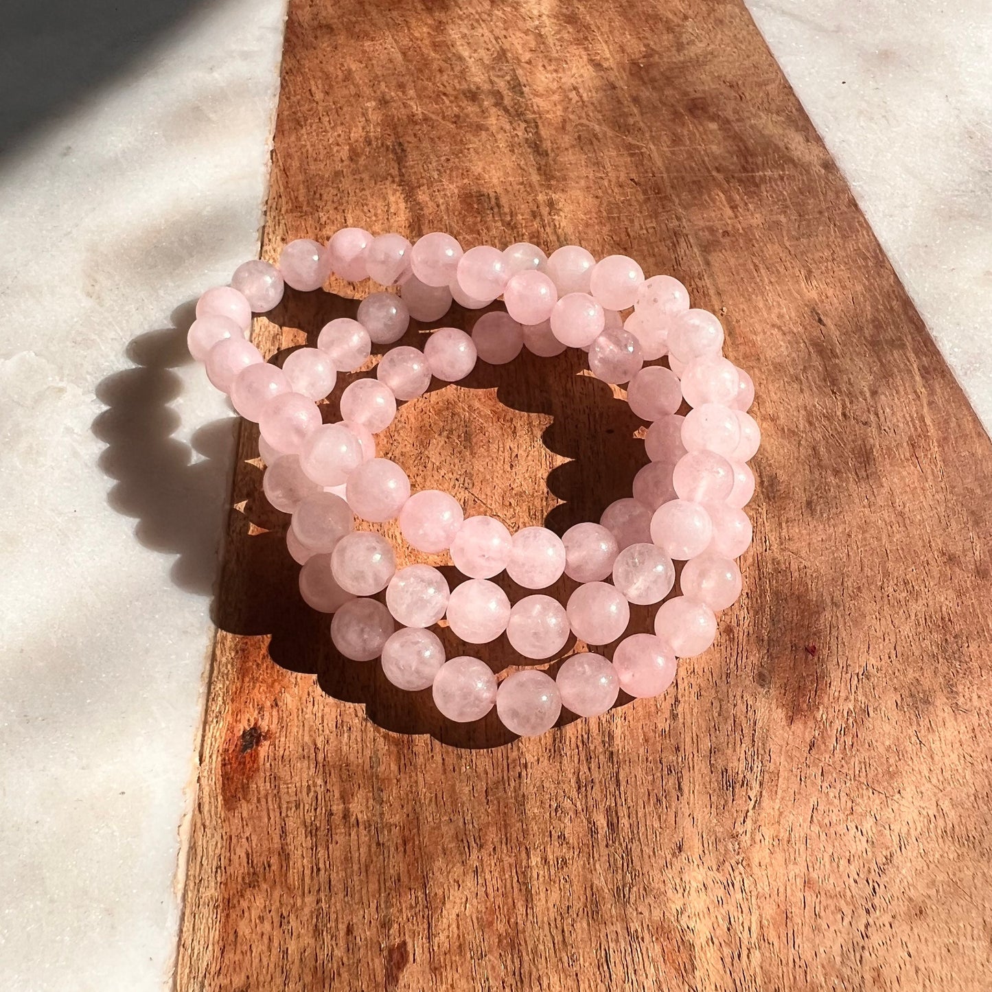 Rose Quartz Bracelet | Pink Beaded bracelet | Strength Bracelet | Beaded Bracelet