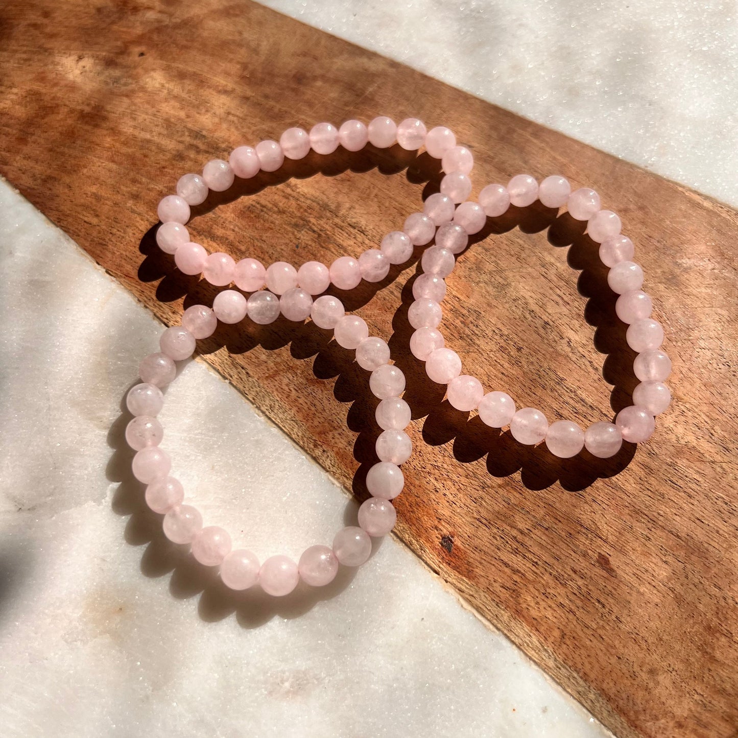 Rose Quartz Bracelet | Pink Beaded bracelet | Strength Bracelet | Beaded Bracelet