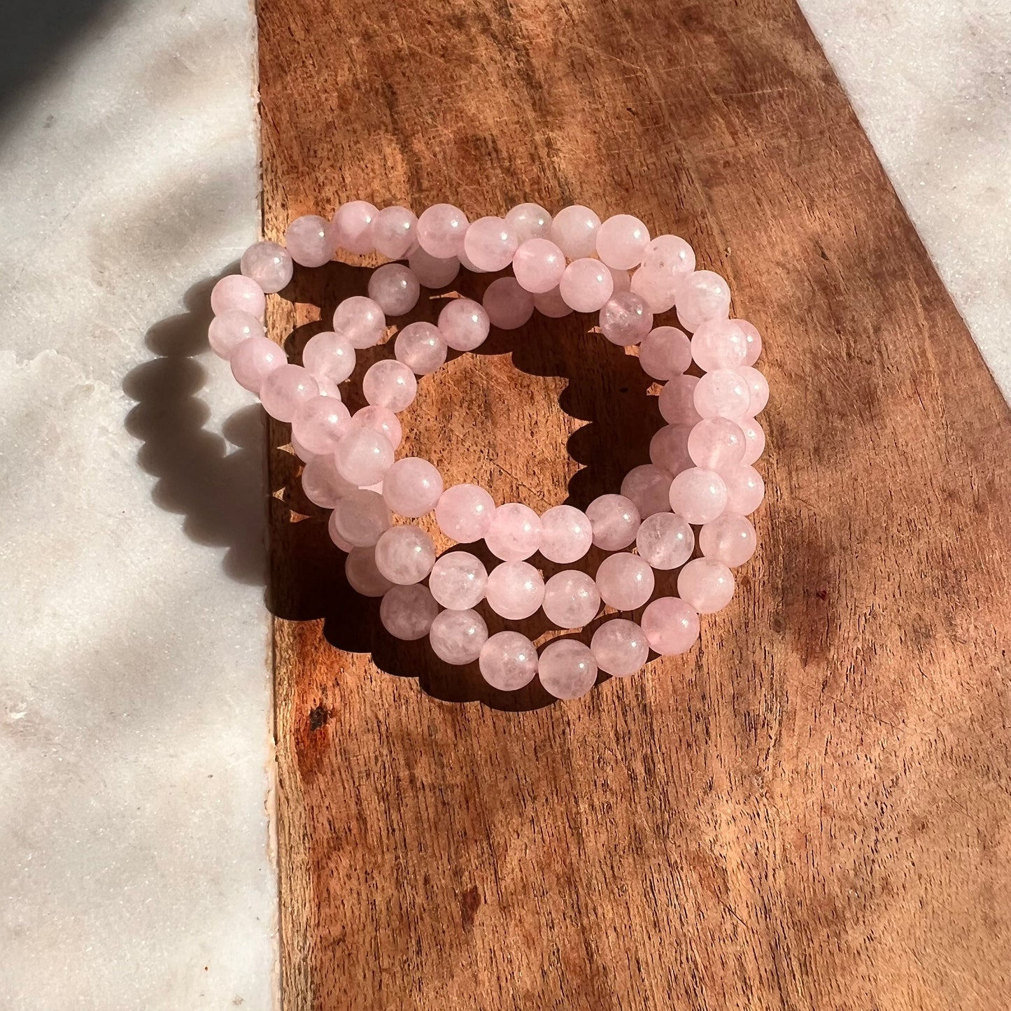 Rose Quartz Bracelet | Pink Beaded bracelet | Strength Bracelet | Beaded Bracelet