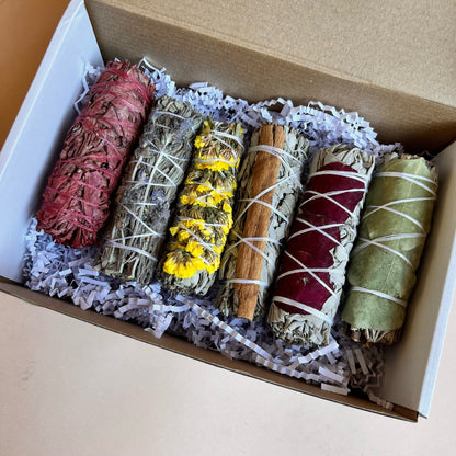 Sage Bundle of 6 | Cleansing Sage | Smudge kit | White Sage | Smoke Cleanse | Smudge sticks