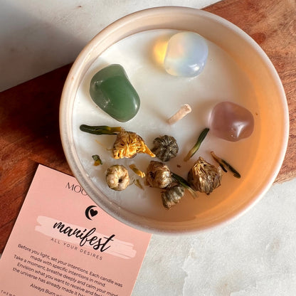 AQUARIUS Candle | Zodiac candle | Crystal Infused candle | Intention Candle | Manifestation Candle