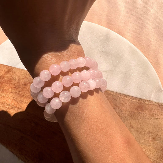 Rose Quartz Bracelet | Pink Beaded bracelet | Strength Bracelet | Beaded Bracelet