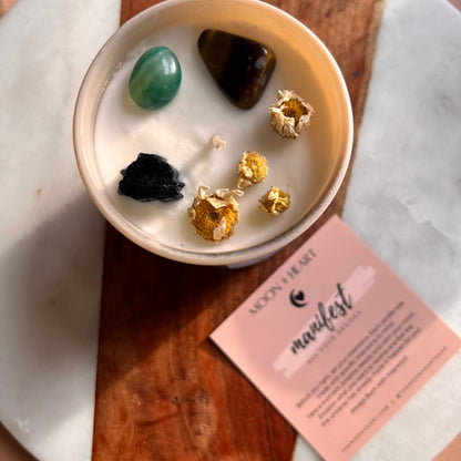 TAURUS Zodiac candle | Crystal Infused candle | Intention Candle | Manifestation Candle