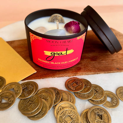 GOAT Chinese ZODIAC |  Intention Candles | Chinese astrology candle | Manifestation Candle | Animal Zodiac candle