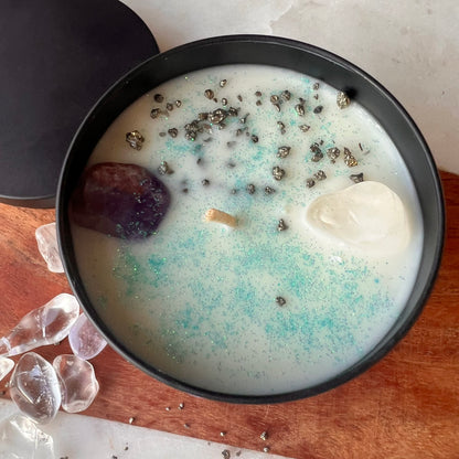 Do Not Disturb Candle |Intention candle | Manifestation Candle | Cool Candles | Crystal Infused Candle