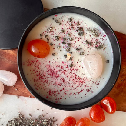 When I'm lit, Lick it Candle | Crystal Infused Candle | Intention Candle | Manifestation Candle | Homemade candles