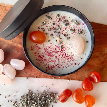 When I'm lit, Lick it Candle | Crystal Infused Candle | Intention Candle | Manifestation Candle | Homemade candles