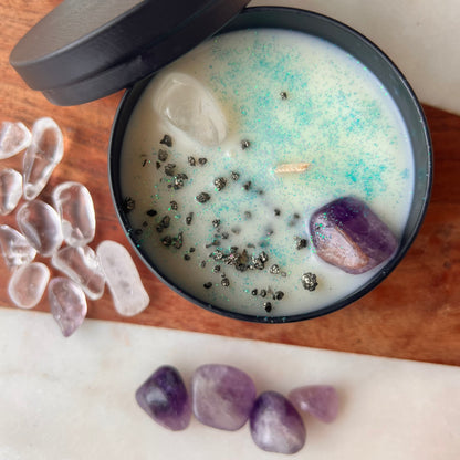 Do Not Disturb Candle |Intention candle | Manifestation Candle | Cool Candles | Crystal Infused Candle