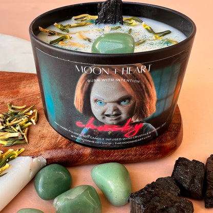 Chucky Movie Halloween Candle,  Intention Candle, Spooky season gift, Horror Candles, Scary movie Lover
