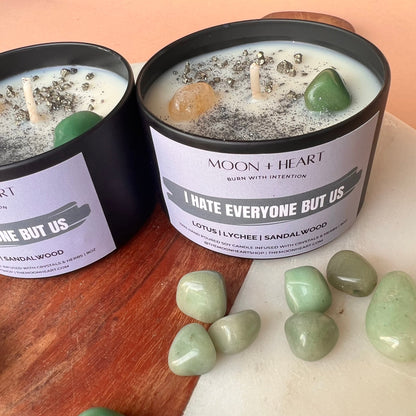 Bestie Best Friend Intention Candle | Intention Candle with crystals | Manifestation Candle | Cool Candles | Crystal Infused Candle