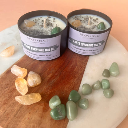 Bestie Best Friend Intention Candle | Intention Candle with crystals | Manifestation Candle | Cool Candles | Crystal Infused Candle