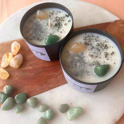 Bestie Best Friend Intention Candle | Intention Candle with crystals | Manifestation Candle | Cool Candles | Crystal Infused Candle