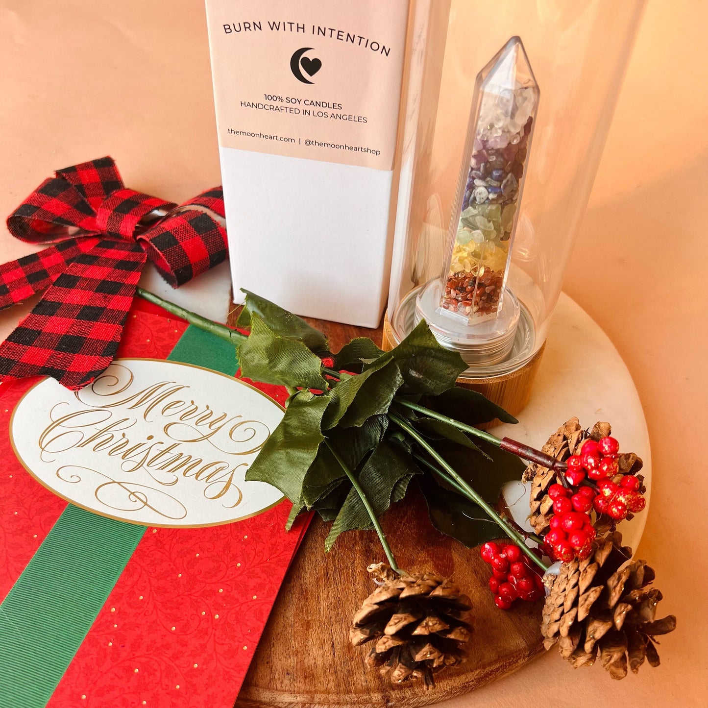 Clear Quartz Crystal Water Bottle with case | Crystal Infused Water | Moon Water | Glass Water bottle