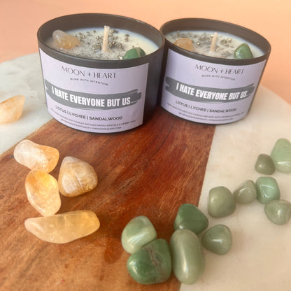 Bestie Best Friend Intention Candle | Intention Candle with crystals | Manifestation Candle | Cool Candles | Crystal Infused Candle