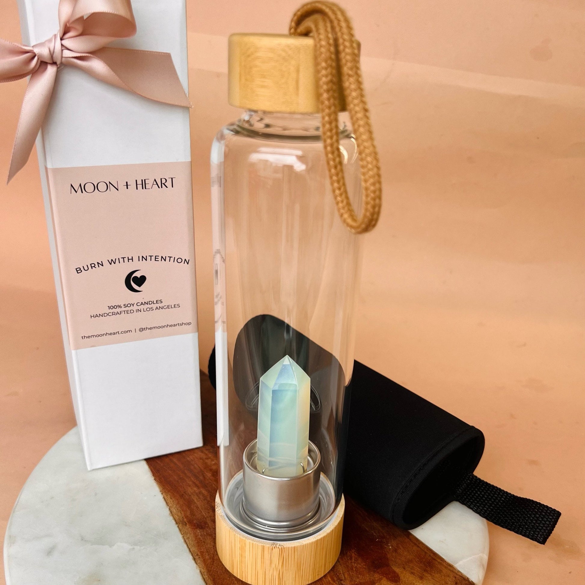 Lemuria Crystal Water Bottle with Crystal Chamber