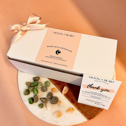 Custom 3 intention candles gift box | Self Care Box | Intention candle | Crystal Infused Candle | Manifestation candle