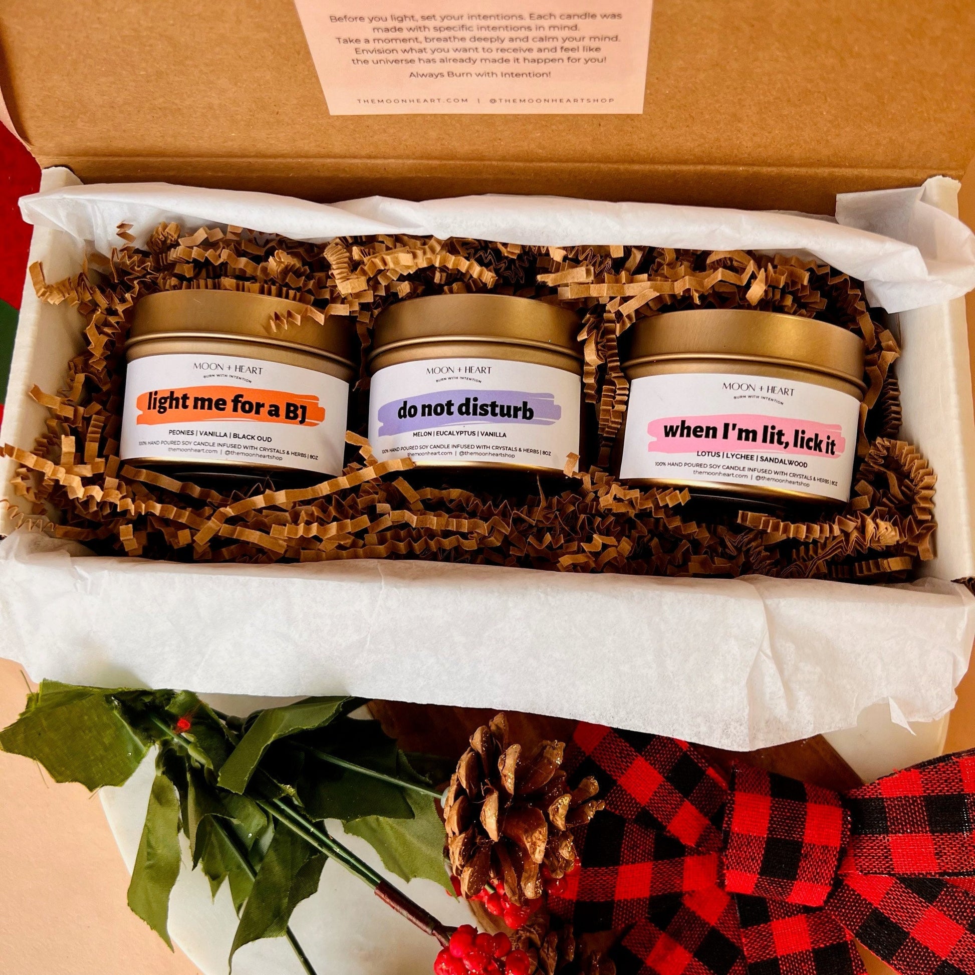 Scented Candles Gift Set, Soy Candle Gift Box