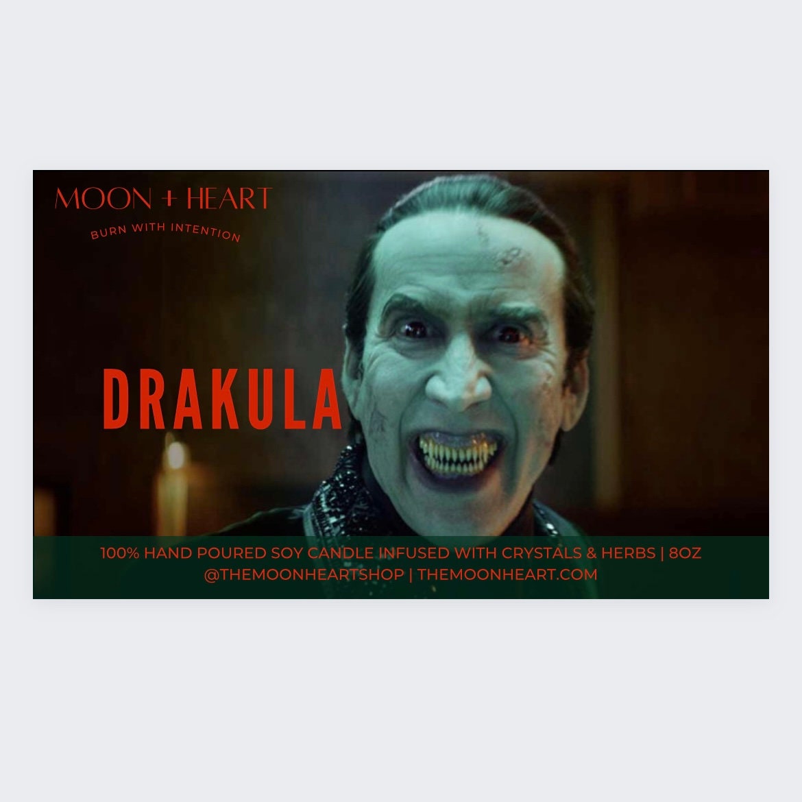 DRAKULA Candle | Halloween Candles | Intention Candle | Spooky Candles | Horror Candles | Homemade candles