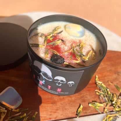 DEATH | Halloween Candles | Intention Candle | Spooky Candles | Scary Candles | Homemade candles