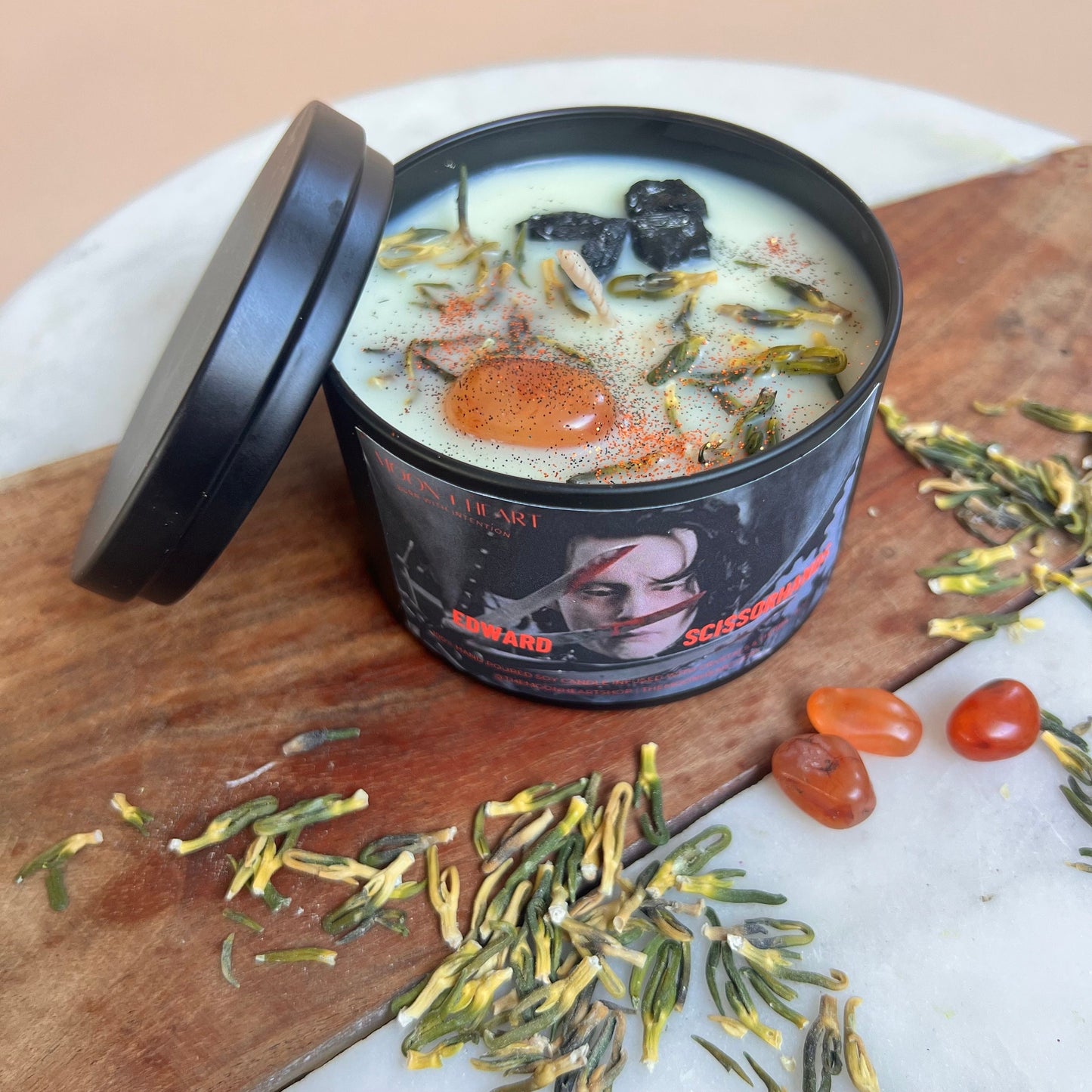 EDWARD Scissorhands Movie Halloween Candle,  Intention Candle, Spooky season gift, Horror Candles, Scary movie Lover