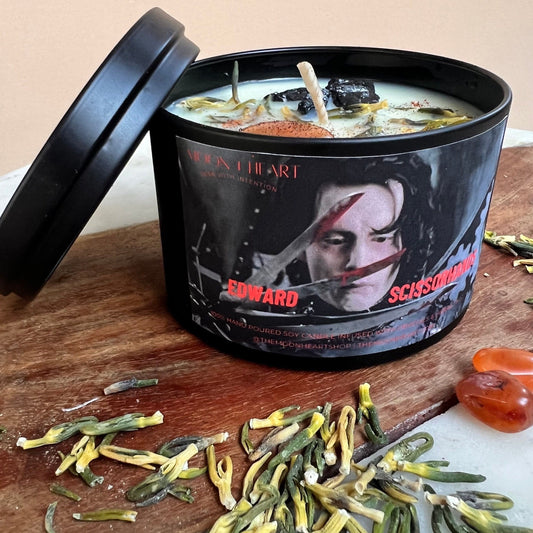 EDWARD Scissorhands Movie Halloween Candle,  Intention Candle, Spooky season gift, Horror Candles, Scary movie Lover