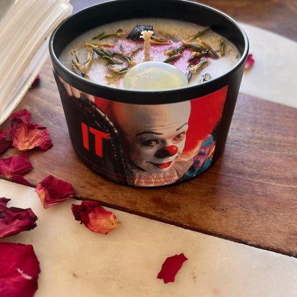 IT clown Horror Candles | Intention Candle | Spooky Candles | Horror Candles | Homemade candles