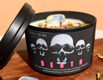 DEATH | Halloween Candles | Intention Candle | Spooky Candles | Scary Candles | Homemade candles