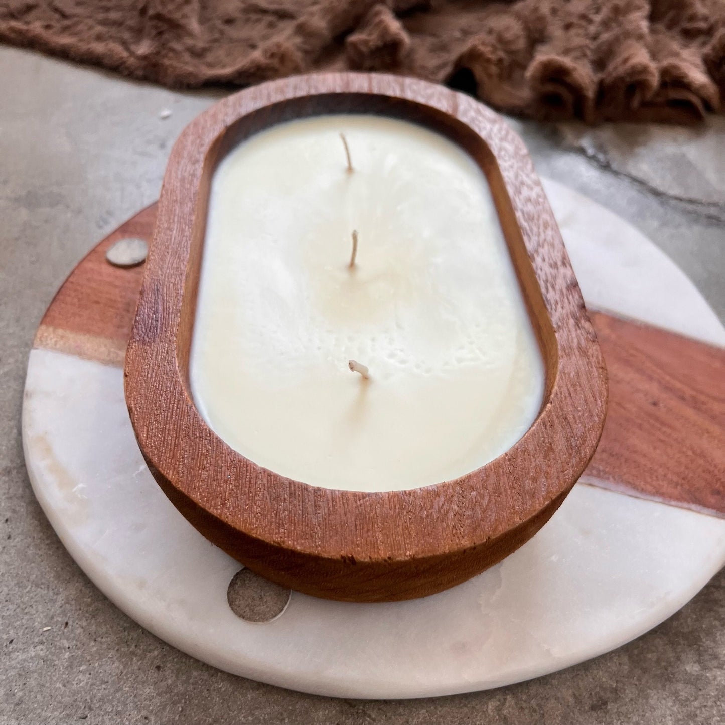 Dough Bowl 3-wick Candle made of Soy Wax, farmhouse style