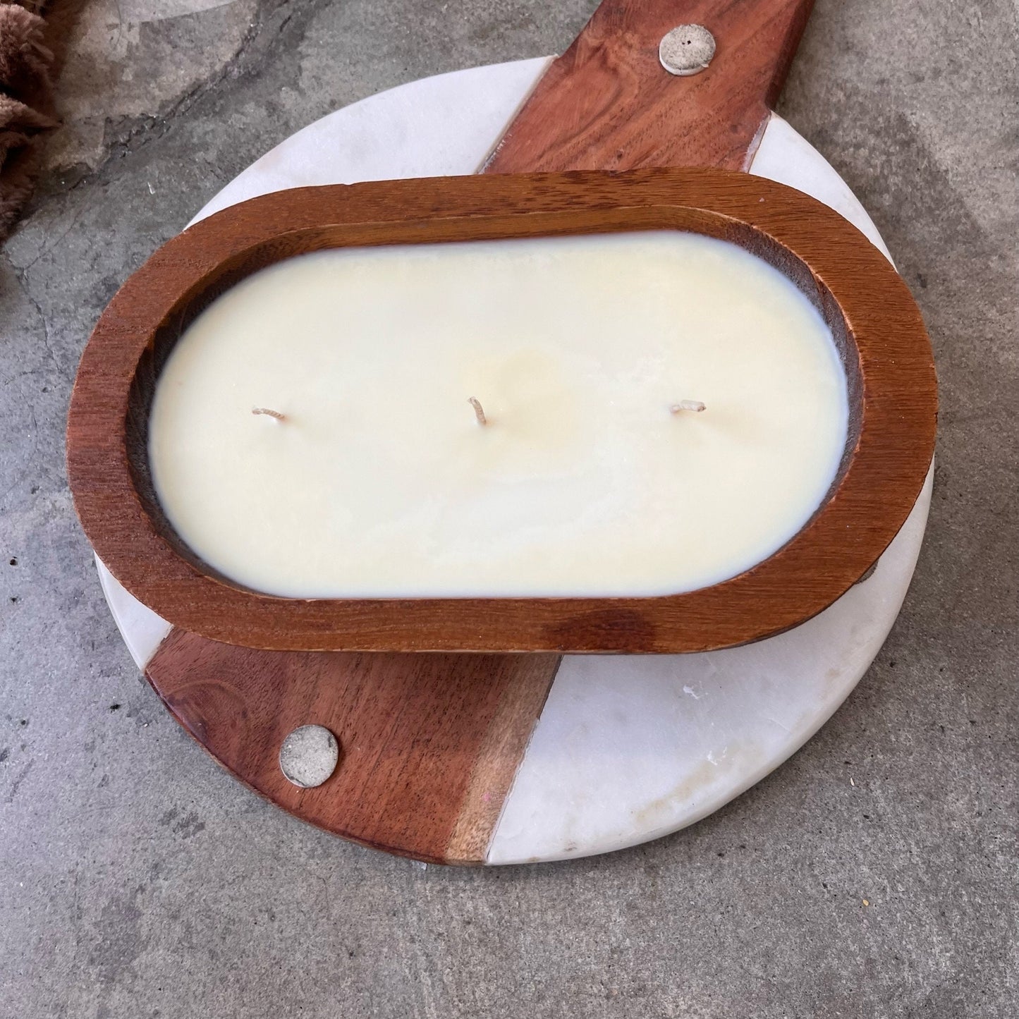 Dough Bowl 3-wick Candle made of Soy Wax, farmhouse style