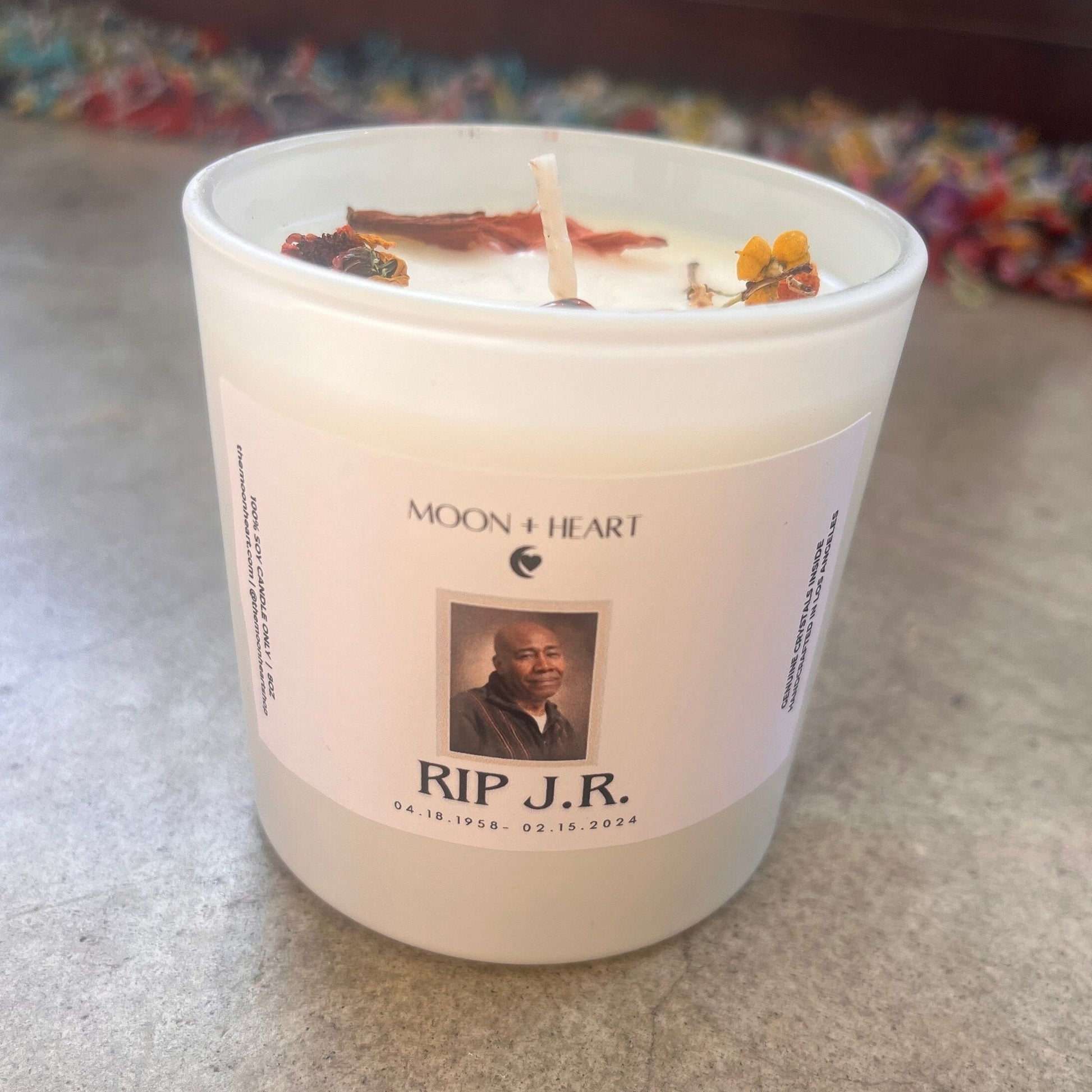 memorial candle personalized candle with photo death funeral candle 